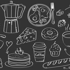 Набор завтрака в стиле минимализм