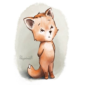 Детская книжная иллюстрация. Лис Людвиг XIV