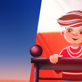 Миша смотрит на закат