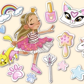 Стикеры «Маленькая принцесса»