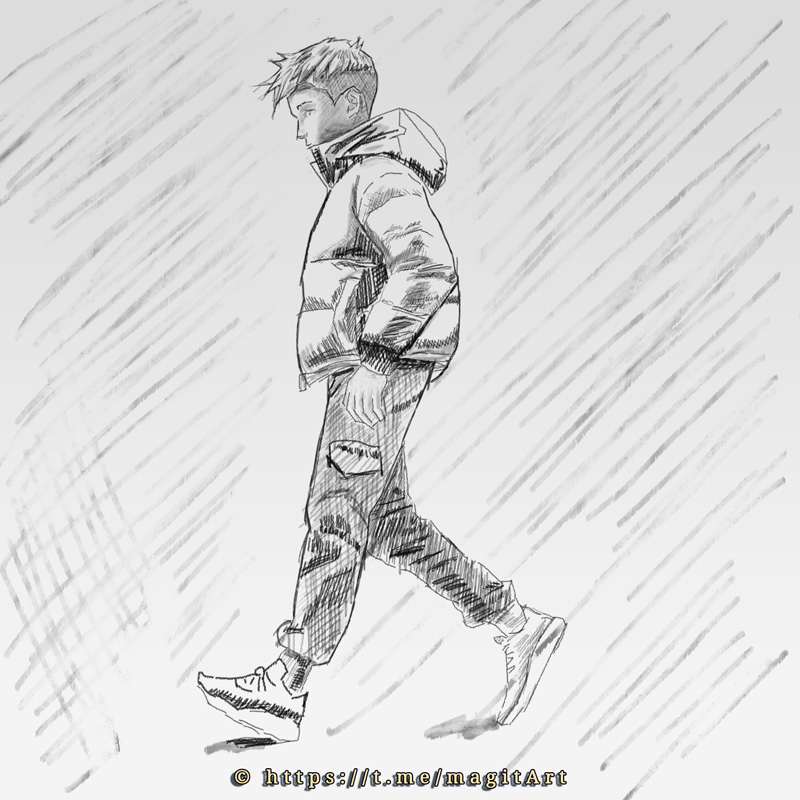 Мальчик в динамике движения