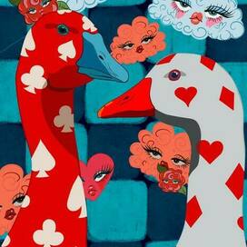 Гуси валяются