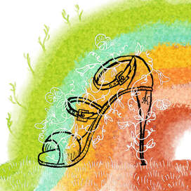 Туфельки на каблуках и Цветок