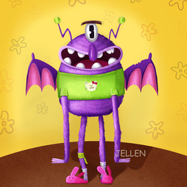 Персонаж - фиолетовый монстр