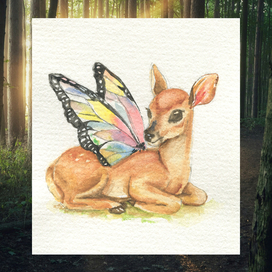 Крылатый олененок