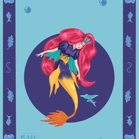 Жар-птица в виде русалки.