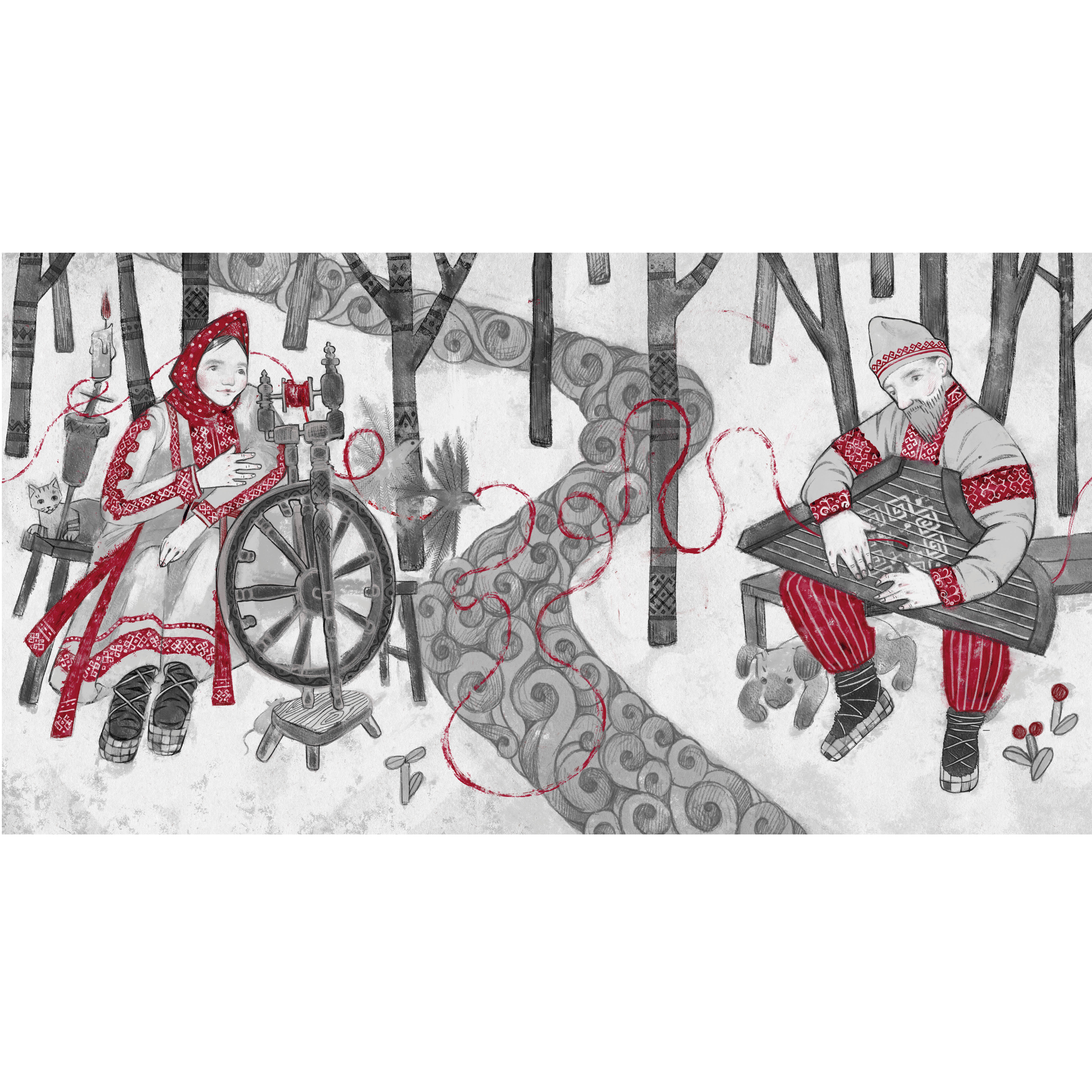 Иллюстрация к книге "Югорно. Песнь о вещем пути: эпос мари"