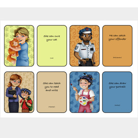 Развивающие карточки для детей "Угадай профессию"