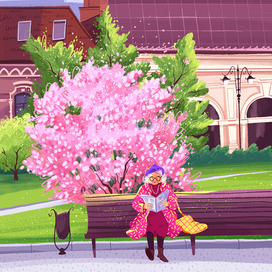 В парке весной