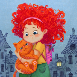 Обложка для книги про рыжеволосую Фредерику