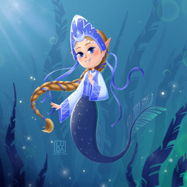 Снегурочка в образе русалки