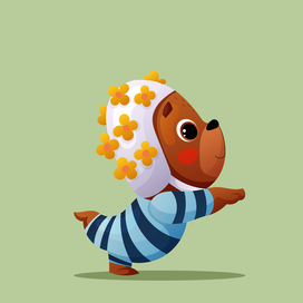 Медведик летом в плавательном костюме