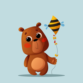 Медведики и воздушный змей