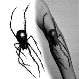 Эскиз паука для тату 