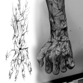 ,,Душа,, эскиз абстракции для тату