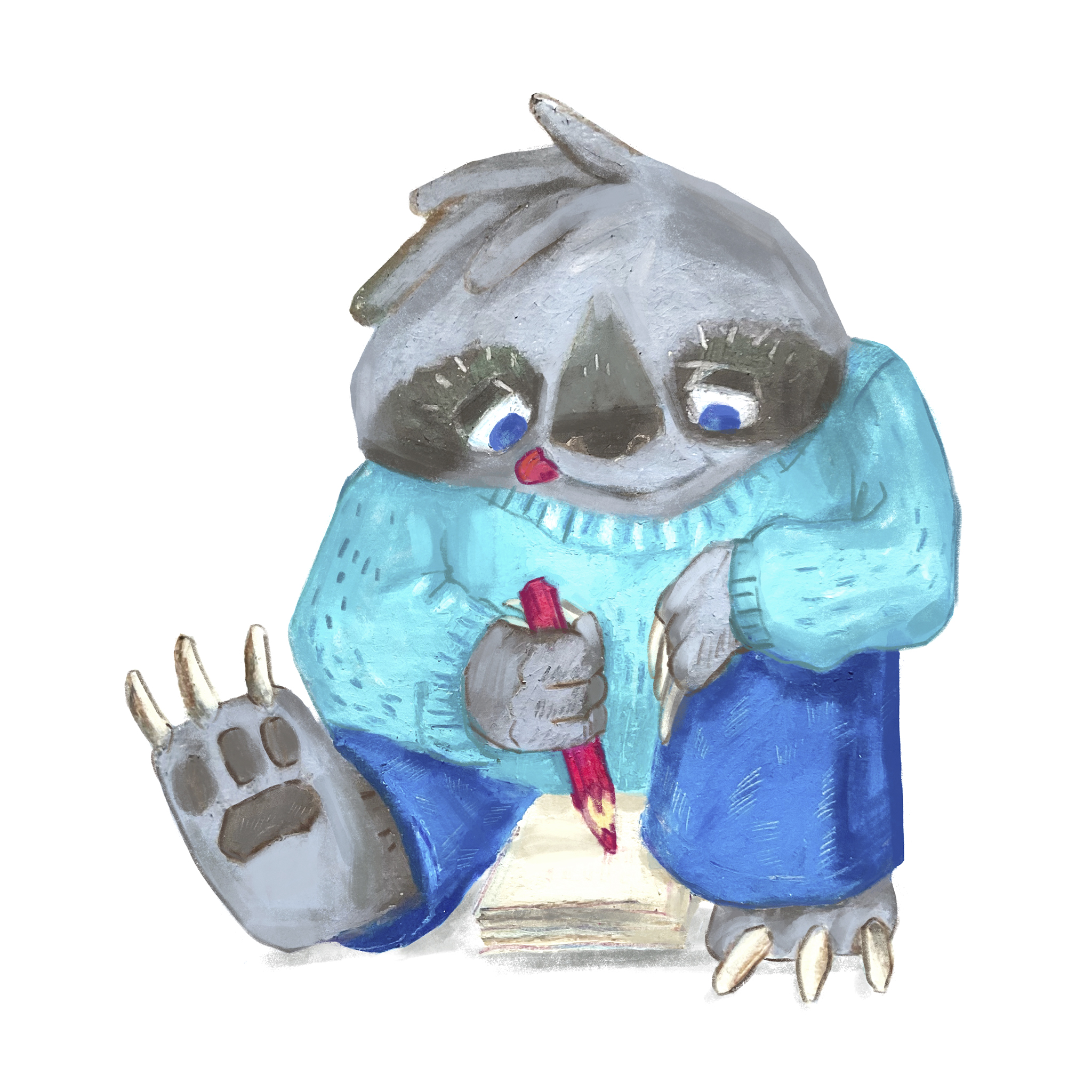 Ленивец-художник