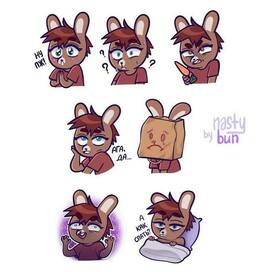 Стикеры с зайкой