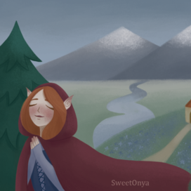 Морозный можжевельник. Иллюстрация для этикетки 