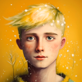 Юноша в жёлтом свитере (Нейроарт)  Пример работы