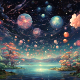 Космическая фантазия (Нейроарт) Пример работы