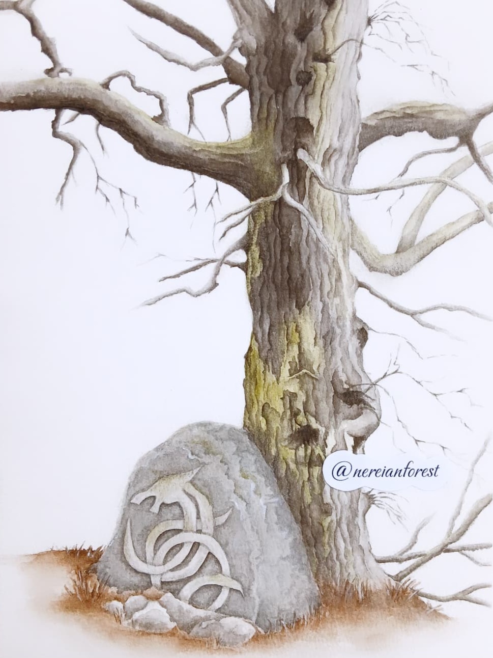 Нерейский лес Фэнтези Сказка Дерево Открытка art.ninelle