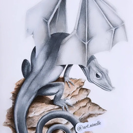 Нерейский лес Фэнтези Сказка Дракон Открытка art.ninelle