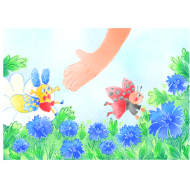 Иллюстрация к детской книге "Букашечка"