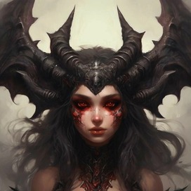 Demonic Girl (Нейроарт) Пример работы