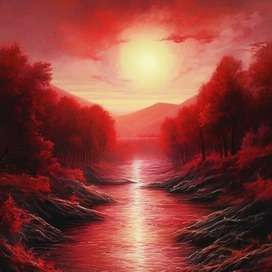 Багровая река (Нейроарт) Пример работы