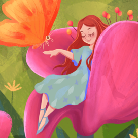 Обложка книги "Дюймовочка"