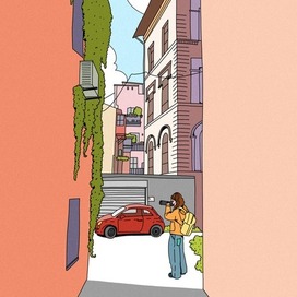 Улицы Рима и девушка фотограф