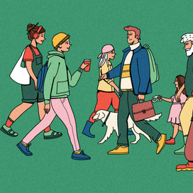 Люди иллюстрация для журнала