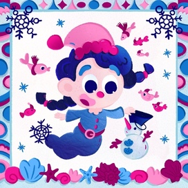 Иллюстрация со Снегурочкой 