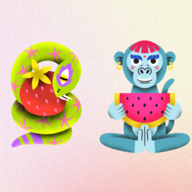 Персонажи для упаковки лимонада