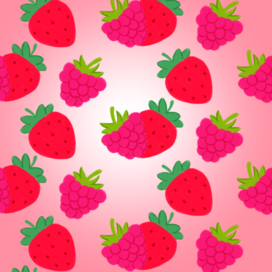 Паттерн клубника и малина