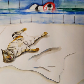 "Сон у бассейна".