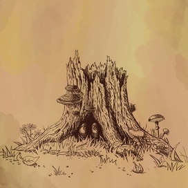 Трухлявый пень