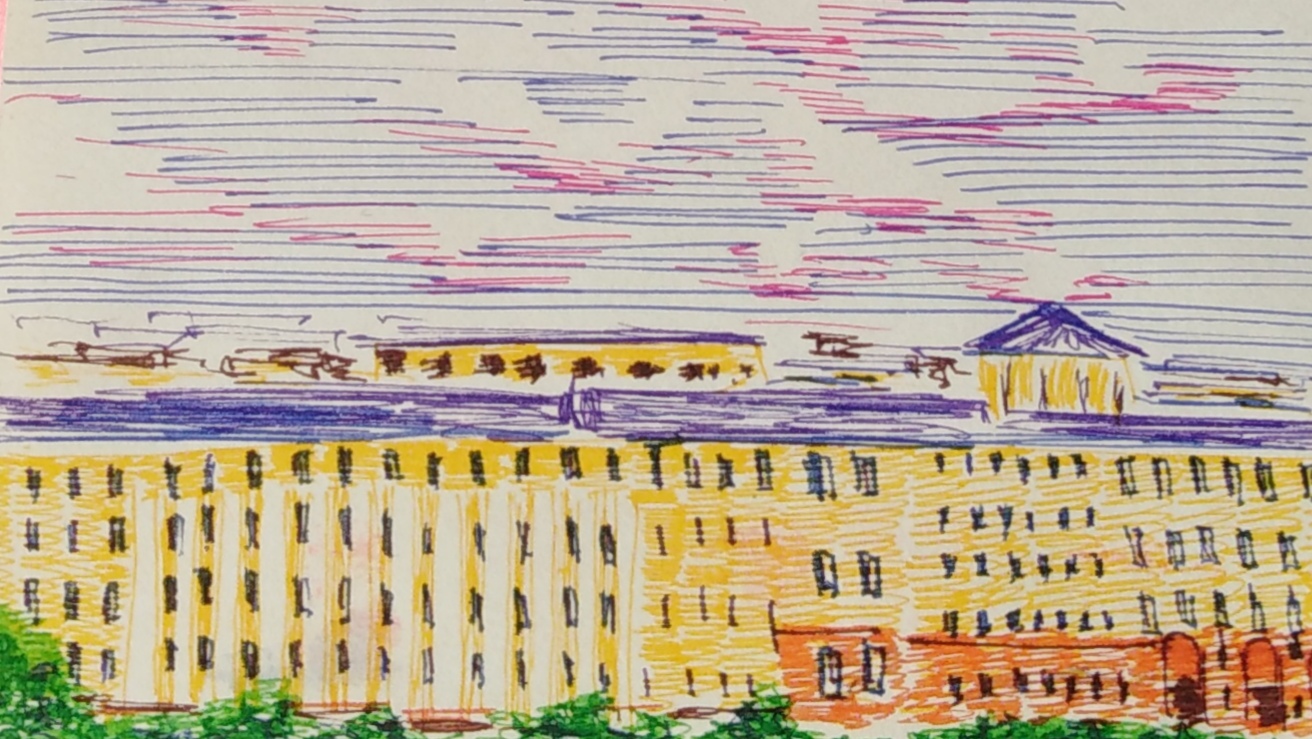 Серия "Белые ночи". Вид на академию им Можайского.