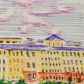 Серия "Белые ночи". Вид на академию им Можайского. 