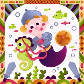 Иллюстрация с Богатырем