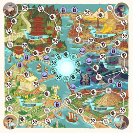 Игровое поле «Путешествия во времени: В поисках забытых цивилизаций»