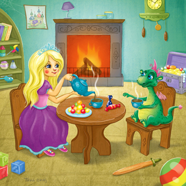 Чаепитие в игрушечном королевстве