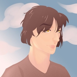 Портрет на фоне неба