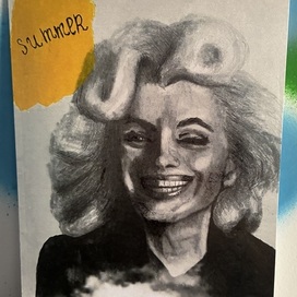 Авторская открытка из серии «Великие женщины мира. Мерилин Монро» 