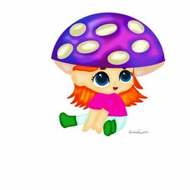 Милая девочка - грибочек