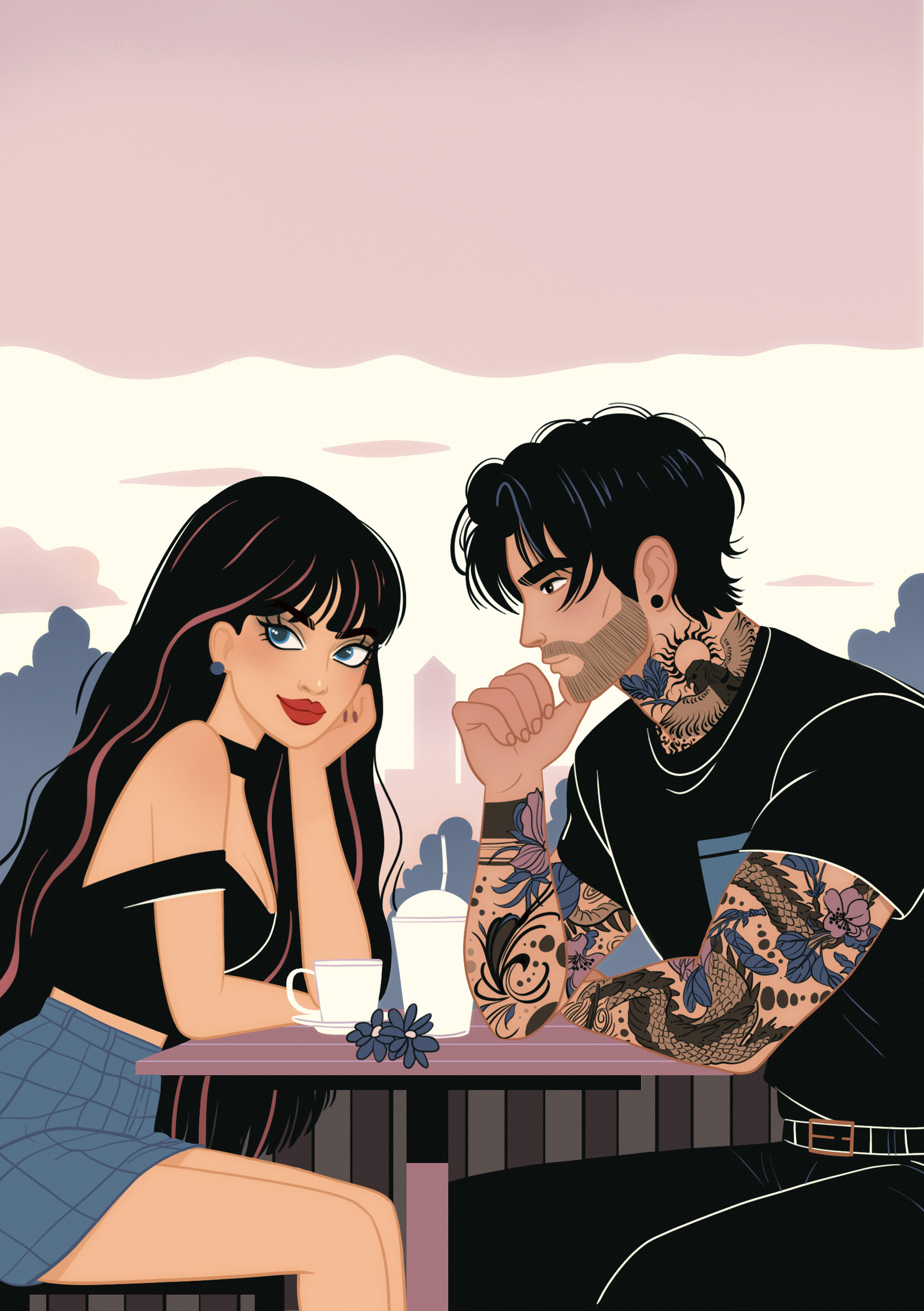 Повседневные сцены персонажей. Свидание