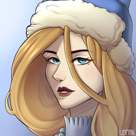 Аватар персонажа + легкий фон.