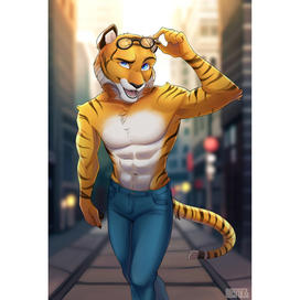 Персонаж + блюр фон