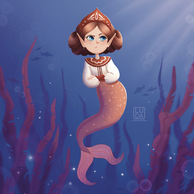 Царевна Несмеяна в образе русалки