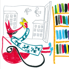 Лис возле окна